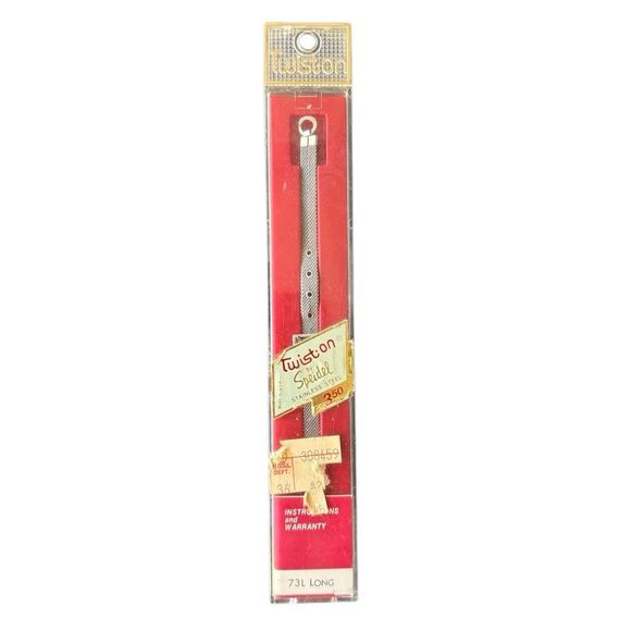 Speidel 73L Long Twist On Stainless Steel Vintage Watch Band *New* - Picture 1 of 5